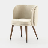 Laskasas Ambrose Dining Chair in Vienna Cream velvet