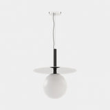 Laskasas Andy Suspension Lamp in Polished Stainless Steel, second view