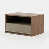 Laskasas Bowen Bedside Table in Walnut Veneer Matte