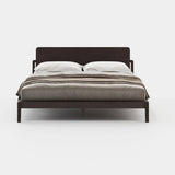 Laskasas Clare Bed in Athens Dark Brown faux leather, second view