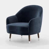 Laskasas Cosy Armchair in Vienna Deep Blue velvet