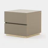 Laskasas Dakar Bedside Table in Beige Grey Lacquer Matte