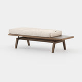 Laskasas Devon Bench in Xangai White weave