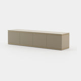 Laskasas Duane TV Cabinet in Beige Grey Lacquer Matte