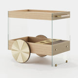 Laskasas Eleanor Tea Cart in Oak Veneer Matte