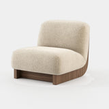 Laskasas Gandhi Armchair in Helsinki Pearl bouclé