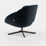 Laskasas George Armchair in Vienna Deep Blue velvet, fourth view