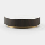 Laskasas Gold Coffee Table in Smoked Oak Veneer Matte