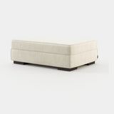 Laskasas Grey Pouf in Vienna Cream velvet