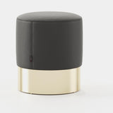 Laskasas Isaac Pouf in Berlin Black leather
