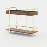 Laskasas Janice Tea Cart in Walnut Veneer Matte