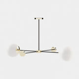 Laskasas Janis Suspension Lamp in Gilded Polished Stainless Steel