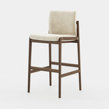 Laskasas Jayne Bar Stool in Vienna Cream velvet