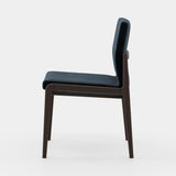 Laskasas Jayne Dining Chair in Vienna Deep Blue velvet, third view