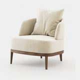 Laskasas Keros Armchair in Vienna Cream velvet