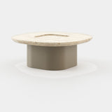 Laskasas Lao Coffee Table in Beige Grey Lacquer Matte