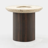 Laskasas Lao Side Table in Smoked Eucalyptus Veneer Matte