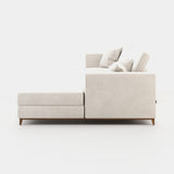Laskasas London Sofa in Xangai White weave, third view
