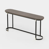 Laskasas Lyssa Console in Smoked Eucalyptus Veneer Matte, third view