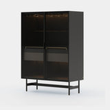 Laskasas Morrison Bar Cabinet in Black Lacquer Matte