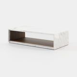 Laskasas Nilo Coffee Table in Carrara Polished Marble