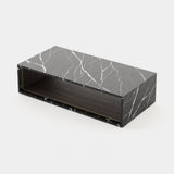 Laskasas Nilo Coffee Table in Nero Marquina Polished Marble, third view