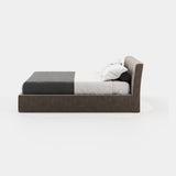 Laskasas Norma Bed in Vienna Khaki velvet, third view