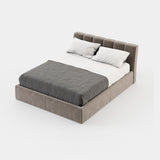 Laskasas Norma Bed in Vienna Khaki velvet, fourth view