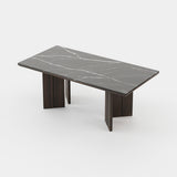 Laskasas Ponza Dining Table in Smoked Eucalyptus Veneer Matte, third view