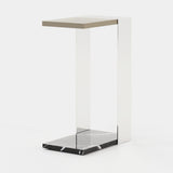 Laskasas Poppi Side Table in Beige Grey Lacquer Matte