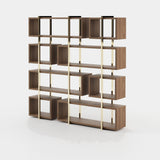 Laskasas Praga Bookshelf in Walnut Veneer Matte