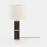 Laskasas Quentin Table Lamp in Smoked Eucalyptus Veneer Matte, second view