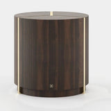 Laskasas Riga Side Table in Smoked Eucalyptus Veneer Matte
