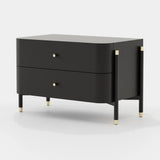 Laskasas Rosie Bedside Table in Black Lacquer Matte