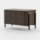 Laskasas Rosie Bedside Table in Smoked Eucalyptus Veneer Matte