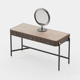 Laskasas Rosie Dressing Table in Smoked Eucalyptus Veneer Matte, third view