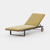Laskasas Salim Sun Lounger in Talin Mostaza outdoor fabric