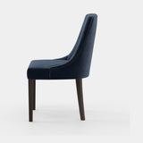 Laskasas Simone Chair in Vienna Deep Blue velvet, third view