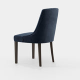 Laskasas Simone Chair in Vienna Deep Blue velvet, fourth view