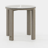 Laskasas Tasos Side Table in Nero Marquina Ceramic