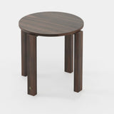 Laskasas Tasos Side Table in Smoked Eucalyptus Veneer Matte, third view