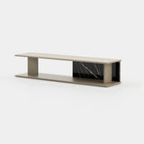 Laskasas Will Storage Unit in Beige Grey Lacquer Matte