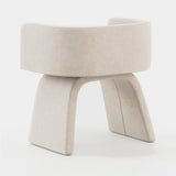 Laskasas Yasmin Accent Chair in Xangai White weave, fourth view