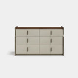 Lennox Leather Drawer Luxury Chest of Drawers, alternative angle