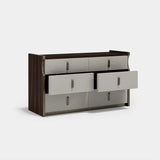 Lennox Leather Drawer Luxury Chest of Drawers, alternative angle