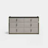 Lennox Leather Drawer Luxury Chest of Drawers, alternative angle
