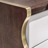 Lennox Leather Drawer Luxury Chest of Drawers, close-up detail