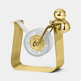 Lilliput Figurine Luxury Tape Dispenser in brass