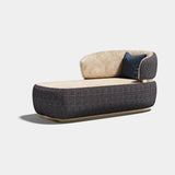 Louis Contoured Shell Luxury Chaise Longue, alternative angle