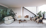 Louis Contoured Shell Luxury Sofa styled in a luxury interior